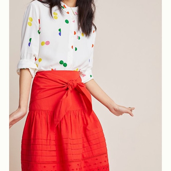 Anthropologie red skirt - Picture 1 of 2